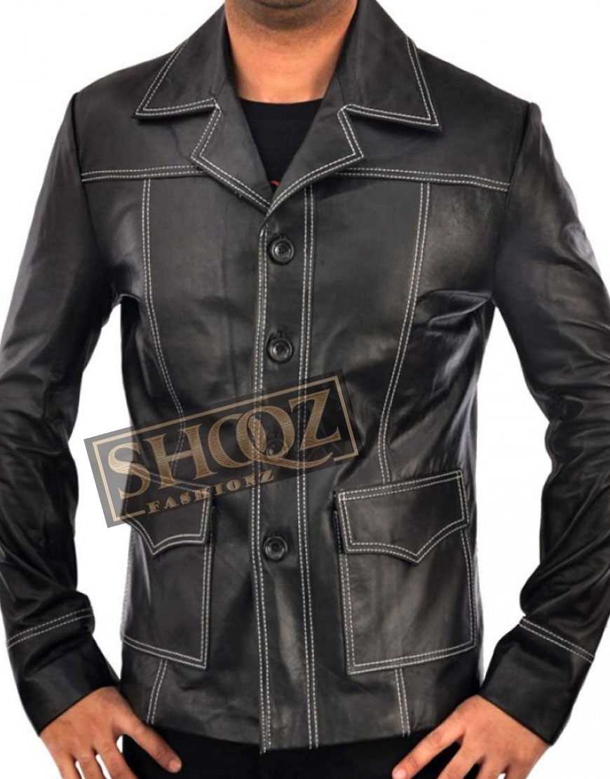 Fight Club Brad Pitt Leather Jacket Fight Club Brad Pitt Leather Jacket