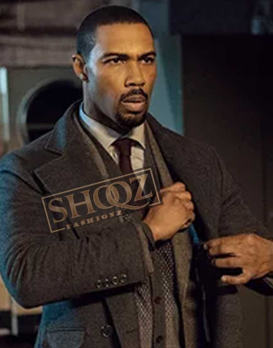50% off on Omari Hardwick Power Coat | James St Patrick Wool Coat