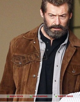 The Wolverine (Logan) Hugh Jackman Brown Suede Jacket