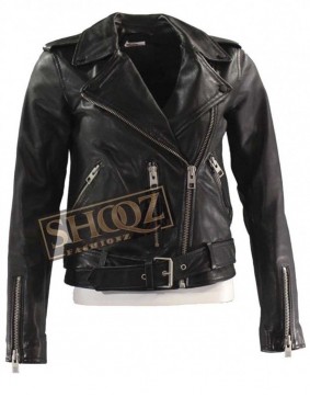 Death Wish Camila Morrone Black Leather Jacket