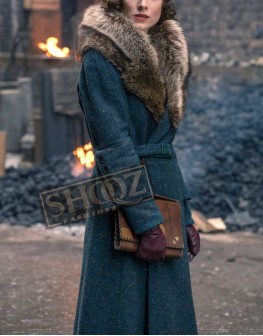 Peaky Blinders Season 5 Sophie Rundle (Ada Shelby) Wool Blue Coat