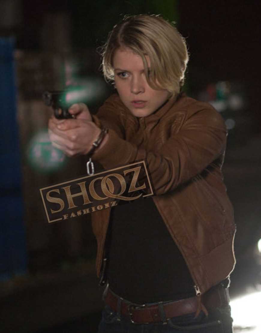 Alcatraz Sarah Jones (Detective Rebecca) Brown Leather Jacket