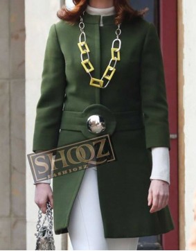 Modern Love Anne Hathaway Green Trench Coat