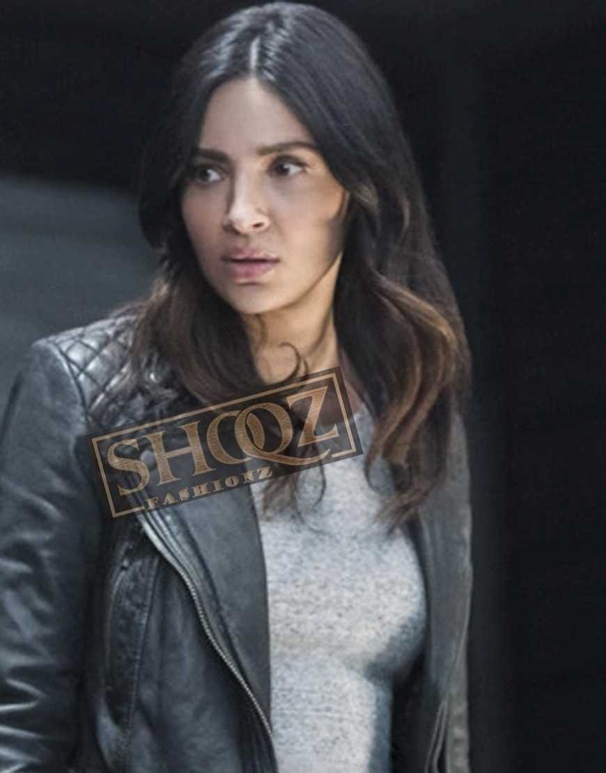 Supergirl (Maggie Sawyer) Floriana Lima Biker Leather Jacket