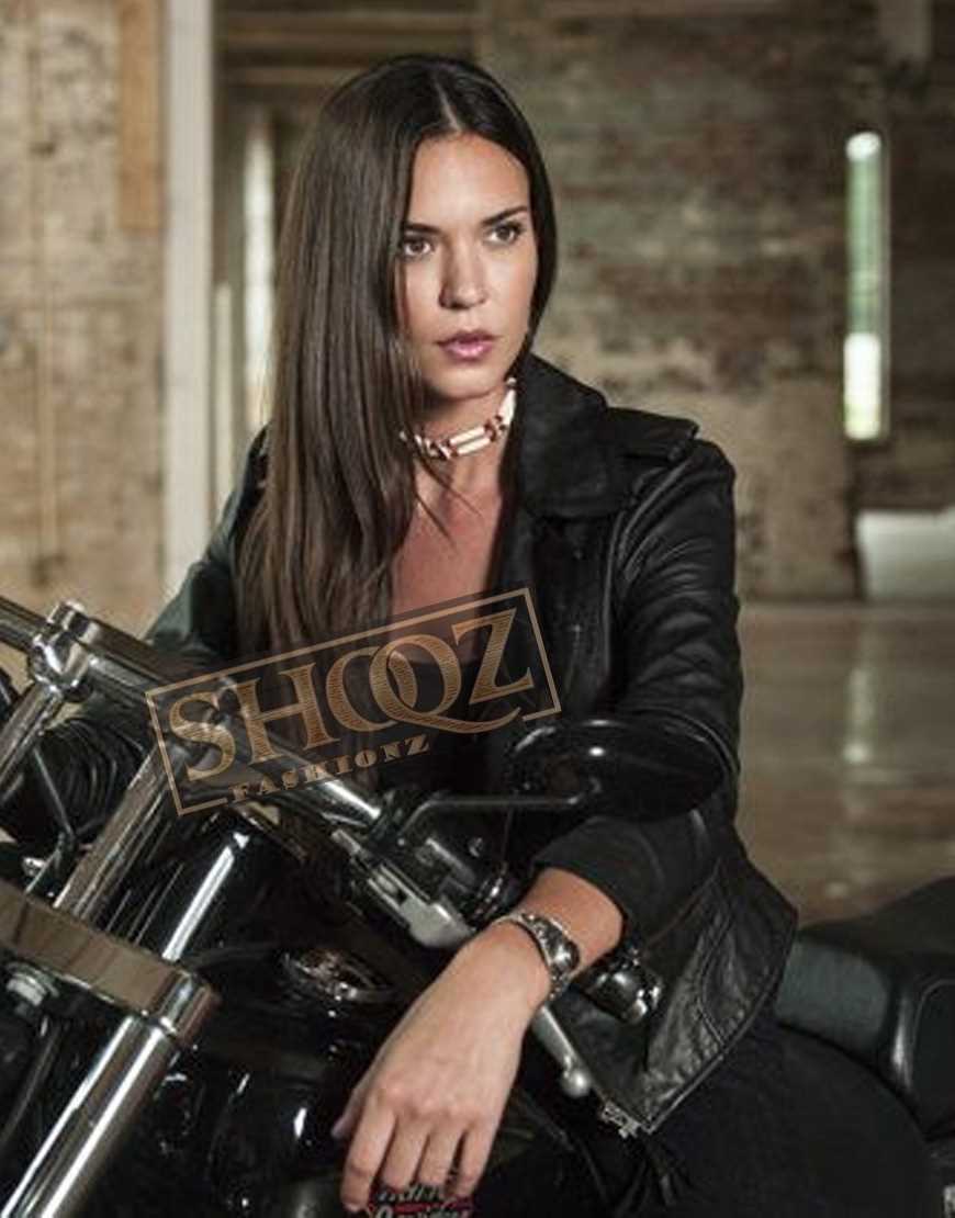 Supergirl (Samantha Arias) Odette Annable Black Leather Jacket