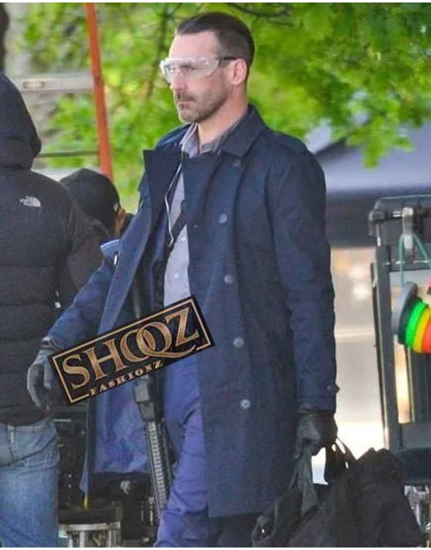 Jon Hamm Baby Driver Buddy Blue Coat