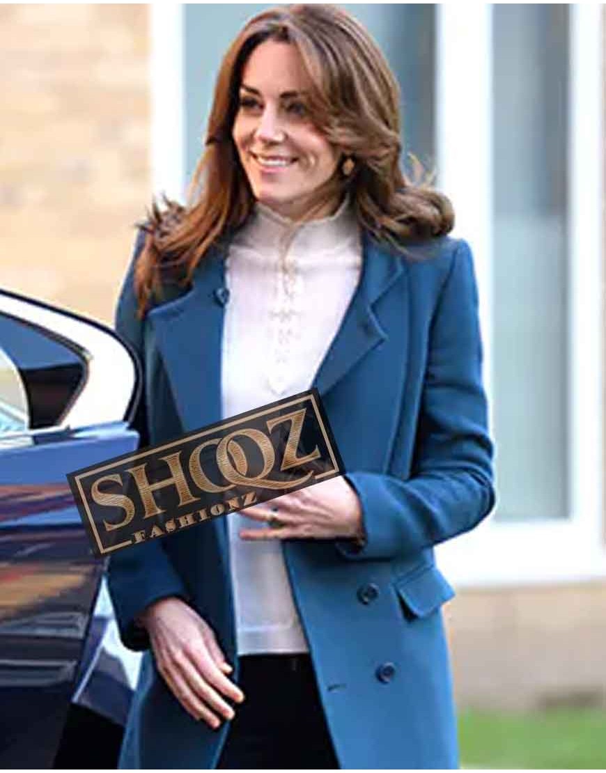 Kate Middleton Royal Blue Trench Coat