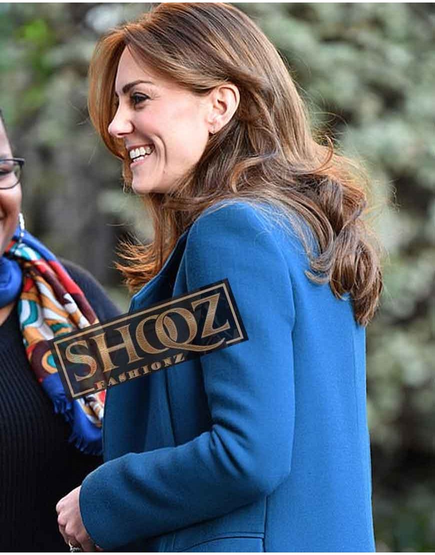Kate Middleton Royal Blue Trench Coat