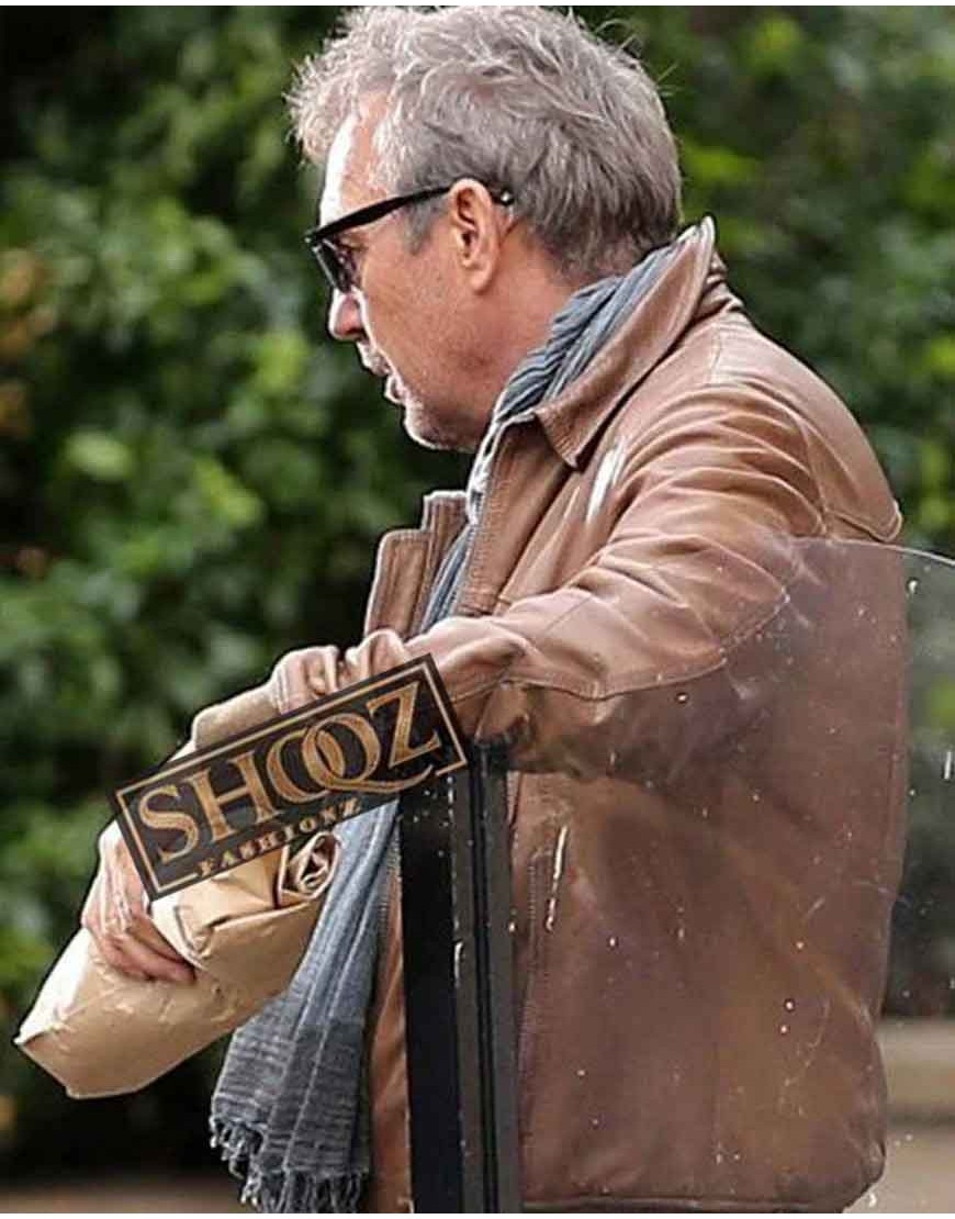Kevin Costner 3 Days To Kill Ethan Renner Brown Jacket