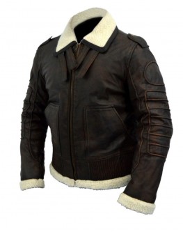 Armor Fallout 4 Bomber Brown Fur Lined Leather Jacket