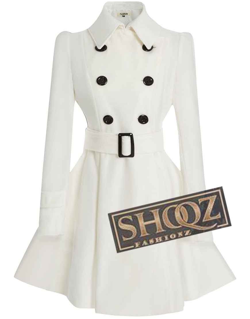 Stylish Woolen Swing Pea Coat for Women’s Stylish Woolen Swing Pea Coat for Women’s