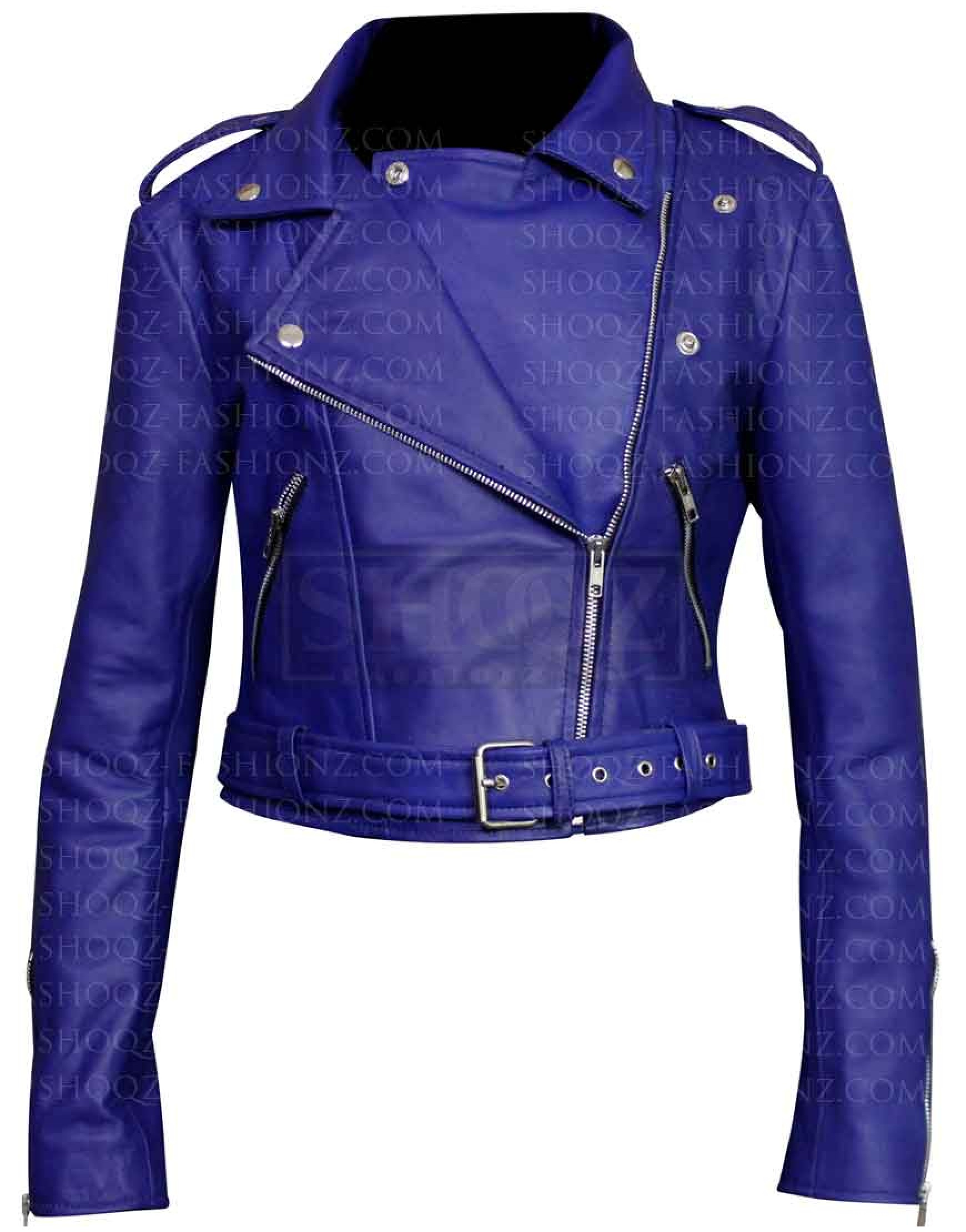Womens Royal Blue Jacket |Women's Blue Biker Jacket