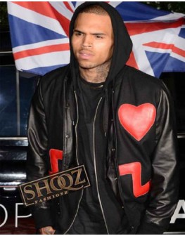 Love Not Hate Valentine’s Chris Brown Black Bomber Jacket