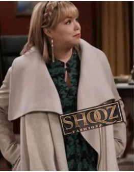 Kristin Baxter Amanda Fuller Last Man Standing Nude Drape Coat Kristin Baxter Amanda Fuller Last Man Standing Nude Drape Coat