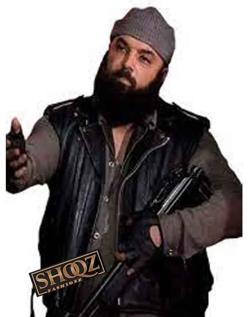 The Walking Dead Carlos Aviles Black Leather Vest