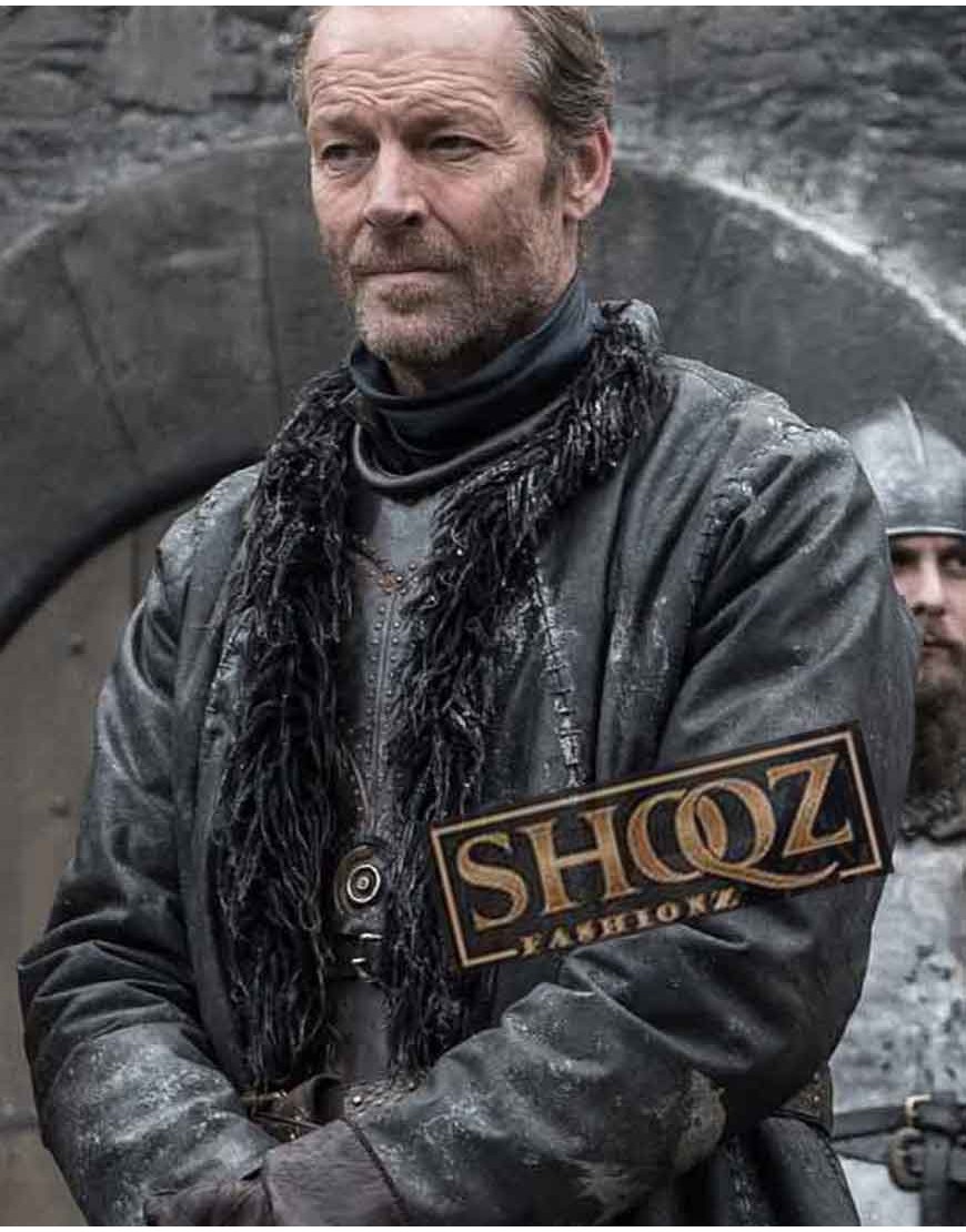 Iain Glen Game of Thrones Jorah Mormont Leather Coat