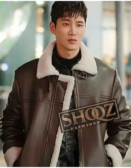 Ahn Bo-Hyun Itaewon Class Jang Geun Won Brown Leather Coat