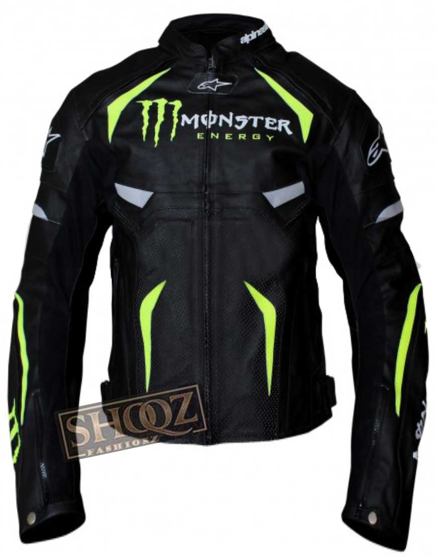 Monster Energy Scream Alpinestars Motorcycle Leather Jacket