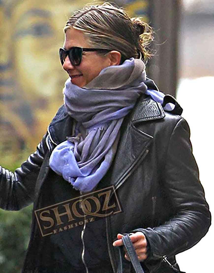 Jennifer Aniston Black Leather Jacket
