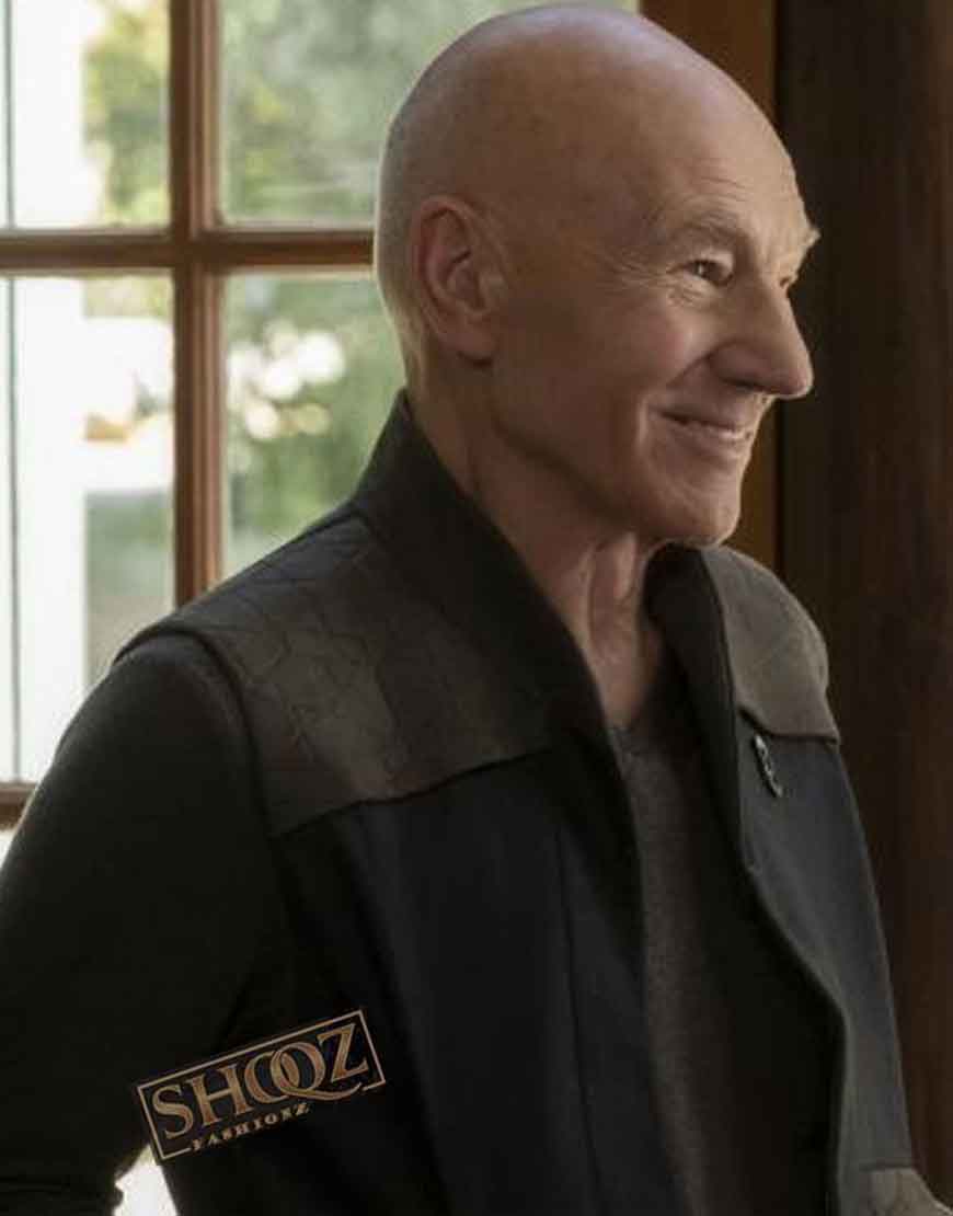 Star Trek: Picard (Jean-Luc Picard) Patrick Stewart Black Cotton Vest 