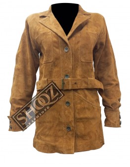 Archive 81 Dina Shihabi Brown Suede Leather Jacket
