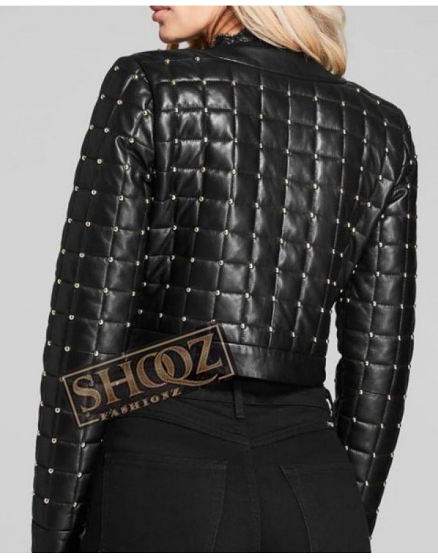 Batwoman Nicole Kang (Mary Hamilton) Quilted Black Leather Jacket