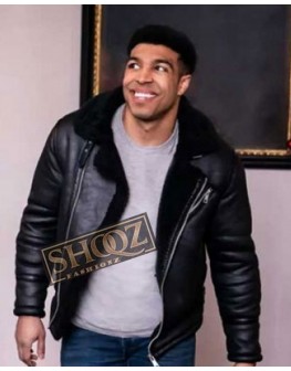 12 Dates of Christmas Chad Savage Black Leather Jacket