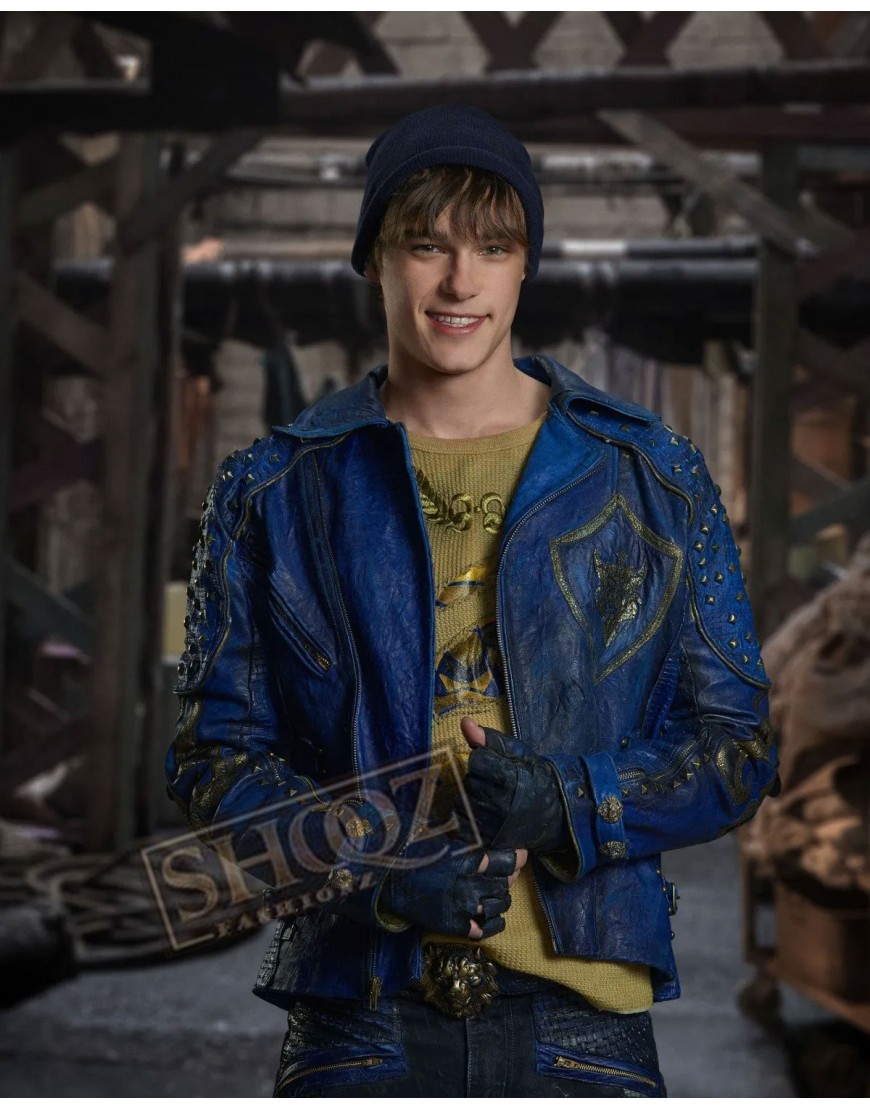 Descendants 2 Mitchell Hope (King Ben) Blue Leather Jacket
