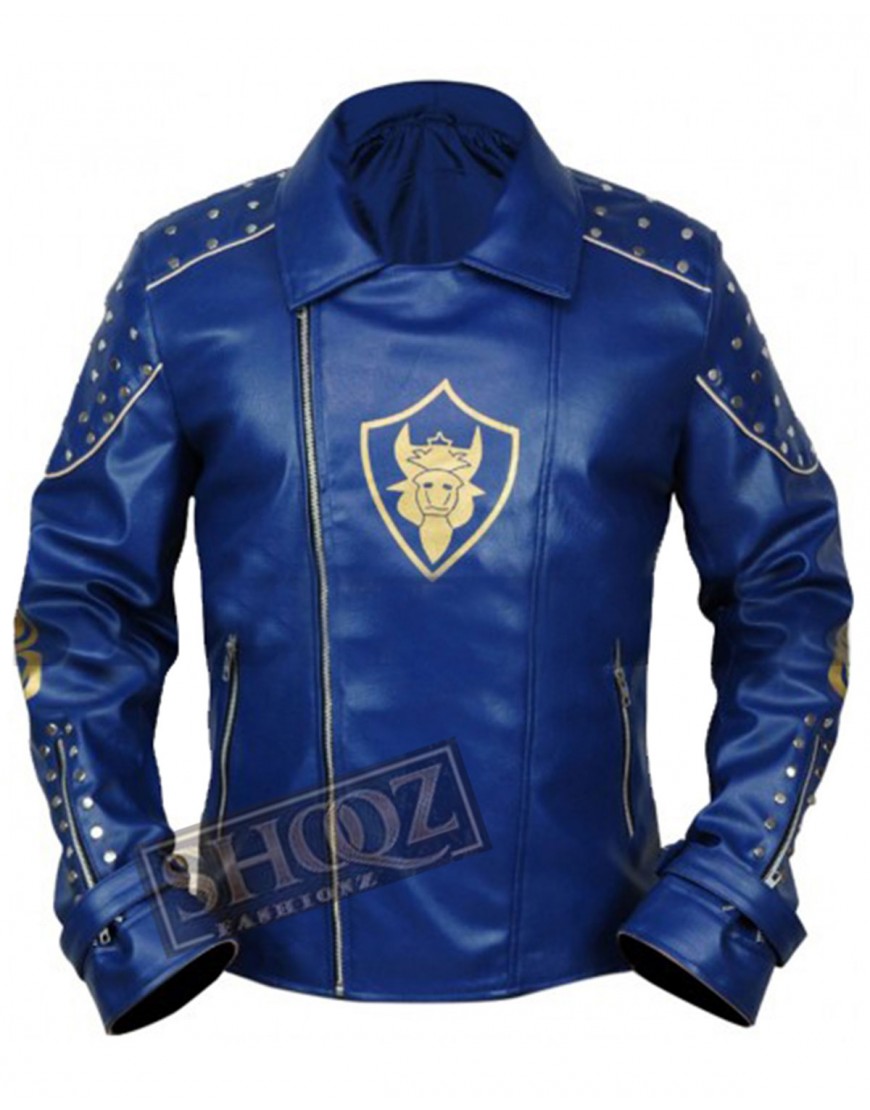 Descendants 2 Mitchell Hope (King Ben) Blue Leather Jacket