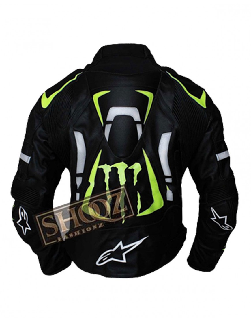 Monster Energy Scream Alpinestars Motorcycle Leather Jacket
