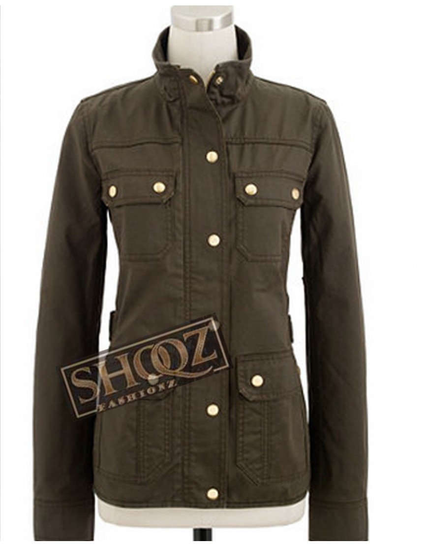 Modern Family Julie Bowen (Claire Dunphy) Dark Green Cotton Jacket Modern Family Julie Bowen (Claire Dunphy) Dark Green Cotton Jacket