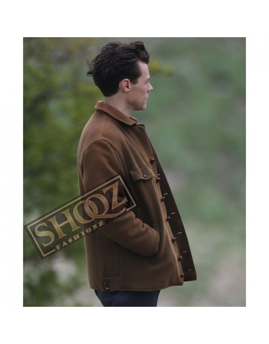 My Policeman 2022 Harry Styles (Tom Burgess) Brown Wool Jacket