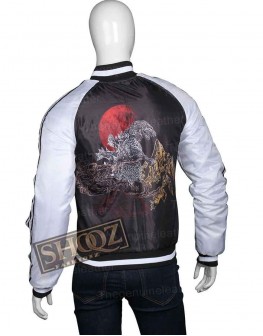 Godzilla Bomber Satin Jacket