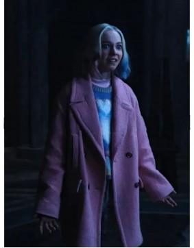 Wednesday Emma Myers Wool Coat