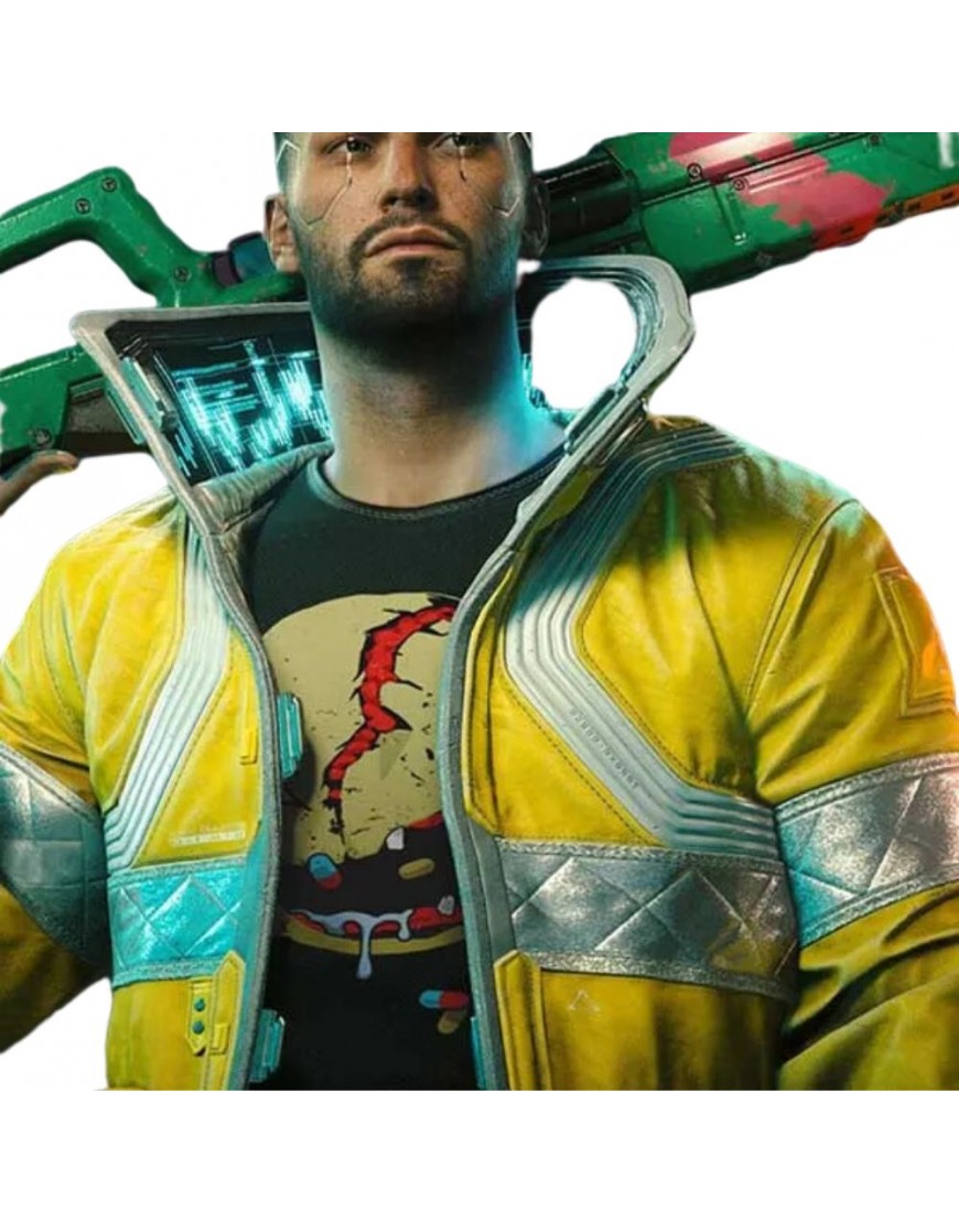 Cyberpunk 2077 Edgerunners Yellow Leather Jacket Cyberpunk 2077 Edgerunners Yellow Leather Jacket
