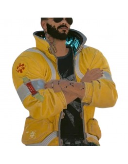 Cyberpunk 2077 Edgerunners Yellow Leather Jacket