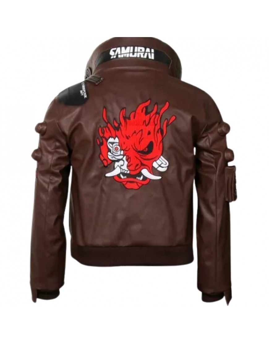 Cyberpunk 2077 Samurai Bomber Leather Jacket Cyberpunk 2077 Samurai Bomber Leather Jacket