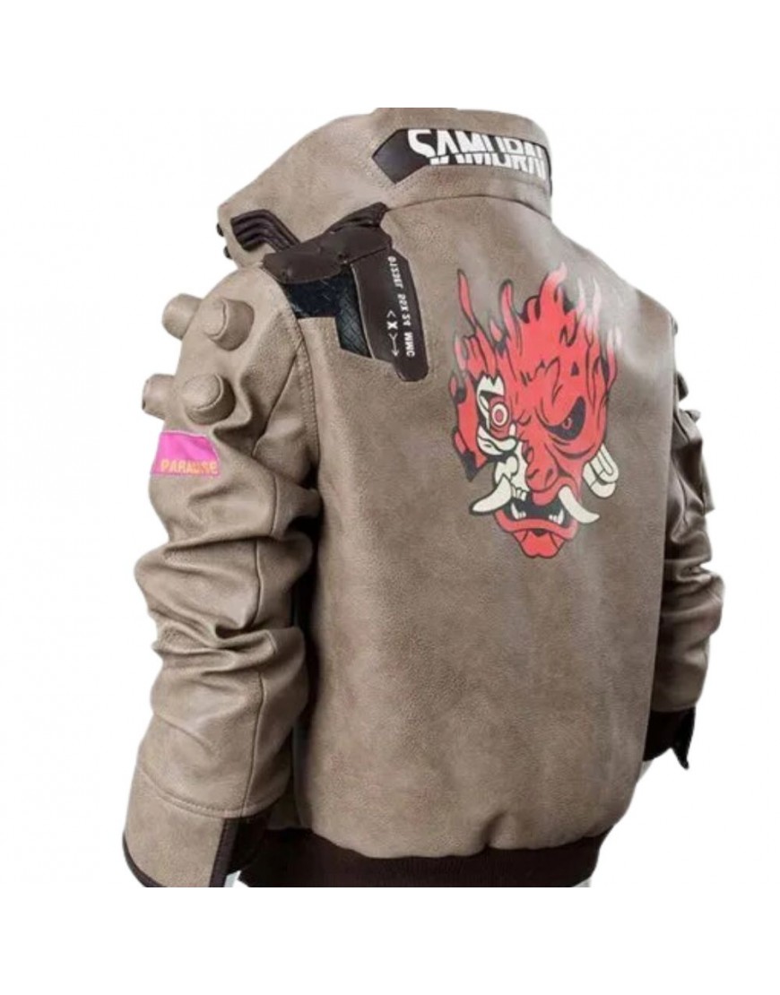 Cyberpunk 2077 Samurai Bomber Leather Jacket Cyberpunk 2077 Samurai Bomber Leather Jacket