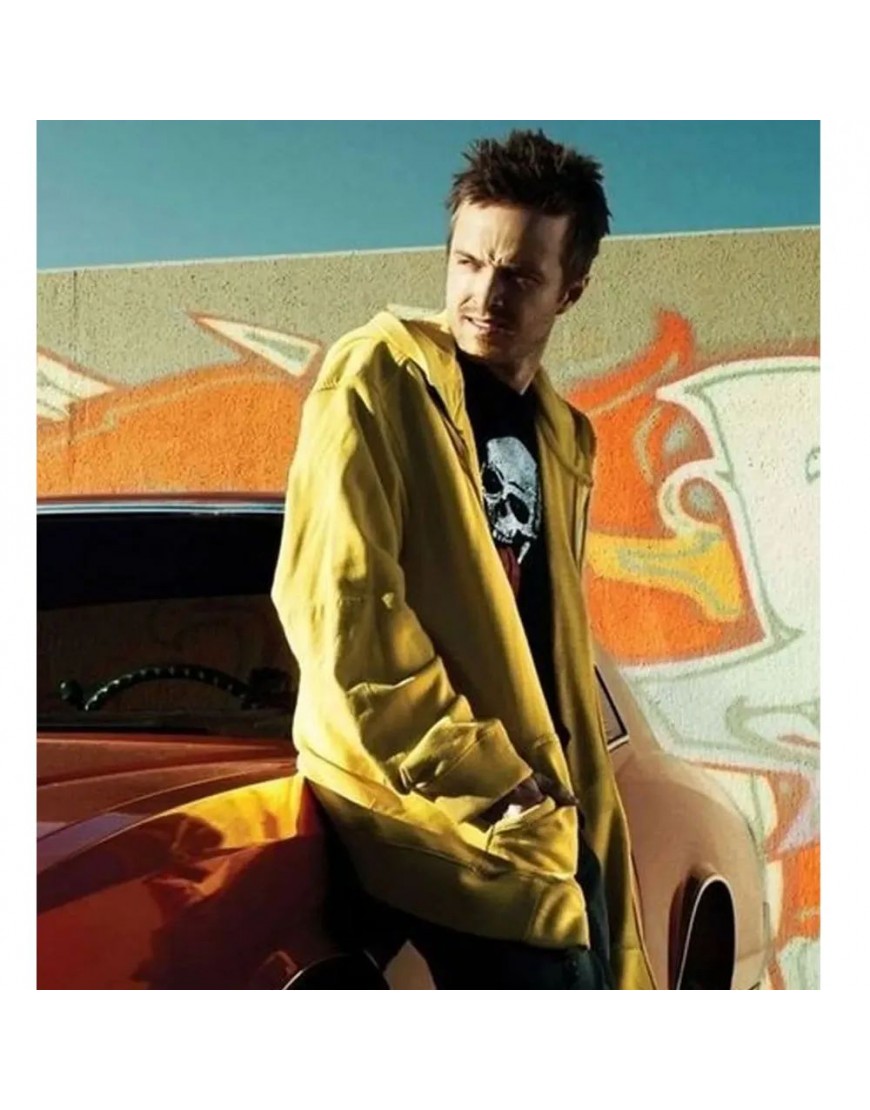 Breaking Bad Aaron Paul (Jesse Pinkman) Yellow Hoodie Breaking Bad Aaron Paul (Jesse Pinkman) Yellow Hoodie