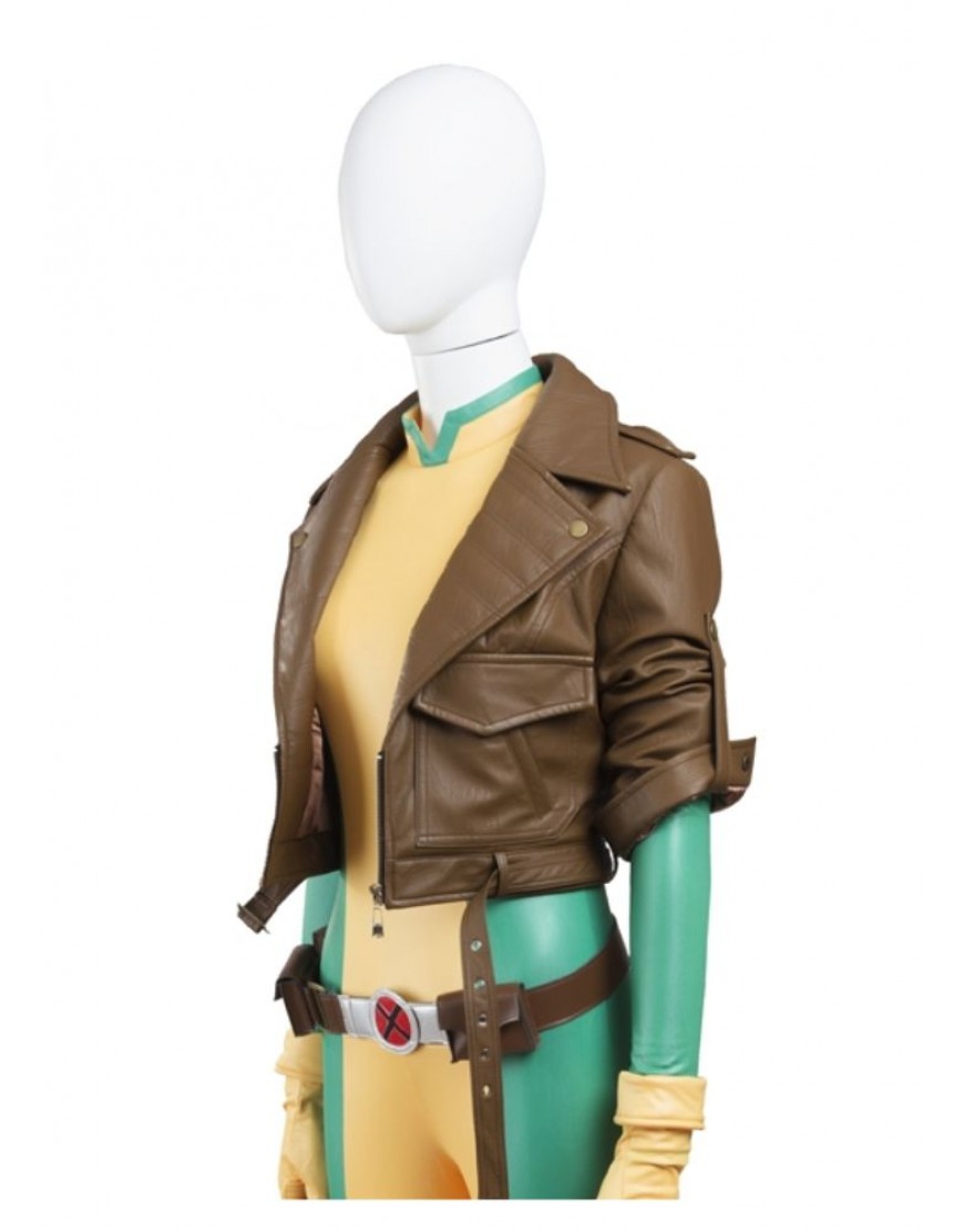 X Men Rogue Brown Leather Jacket