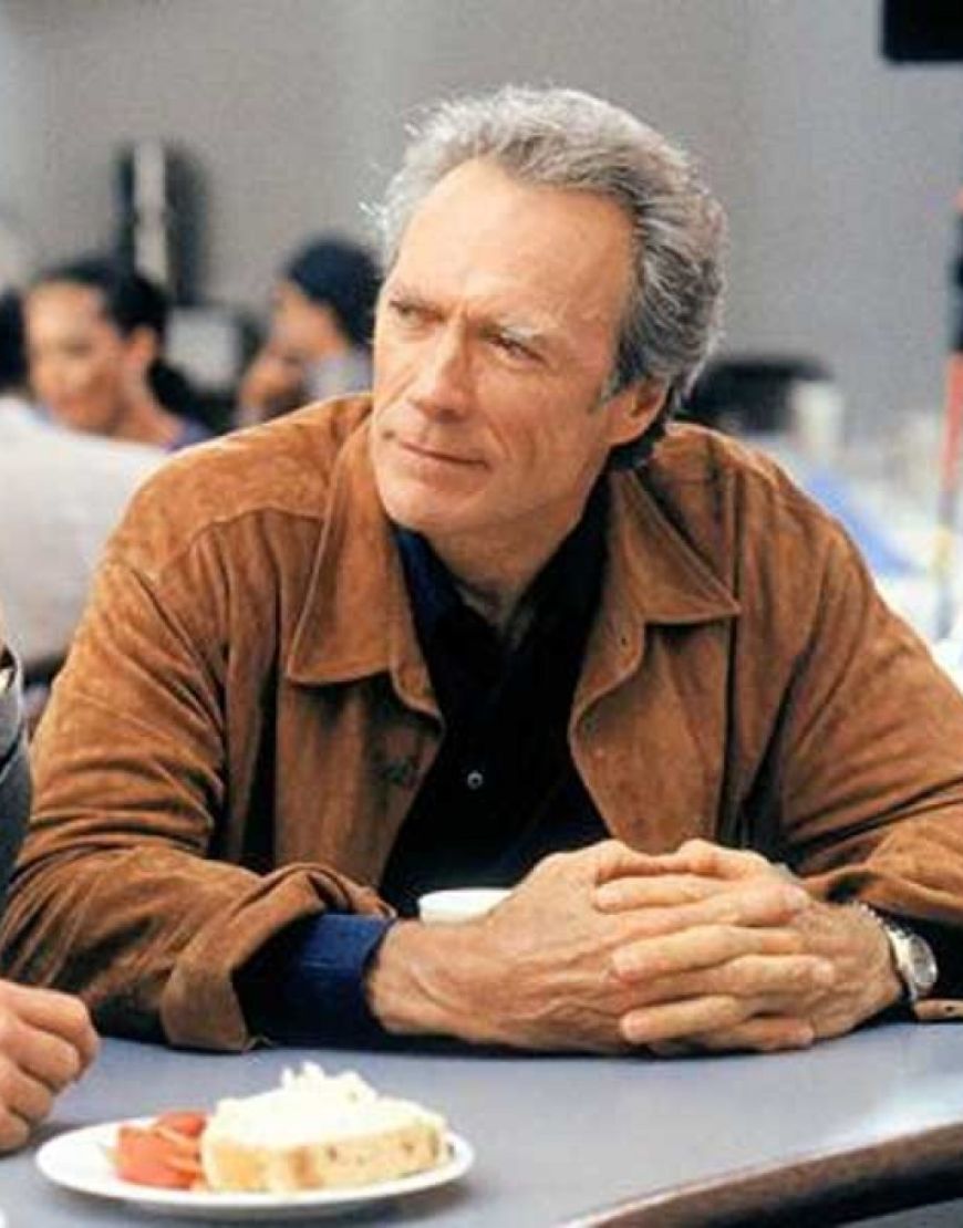 Absolute Power Clint Eastwood Tan Brown Suede Jacket