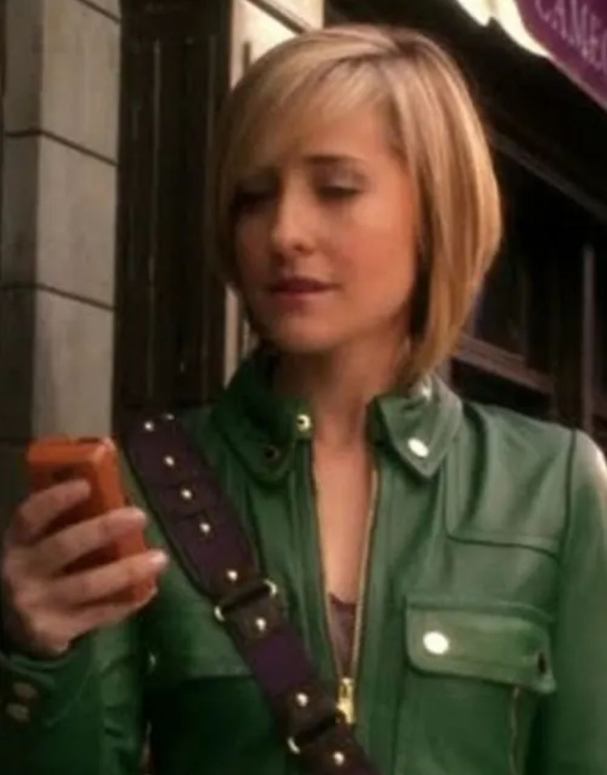 Chloe Sullivan Smallville Green Leather Jacket