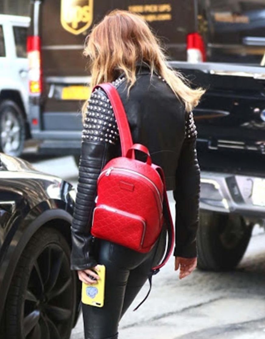 Bella Thorne Studded Rider Black Jacket
