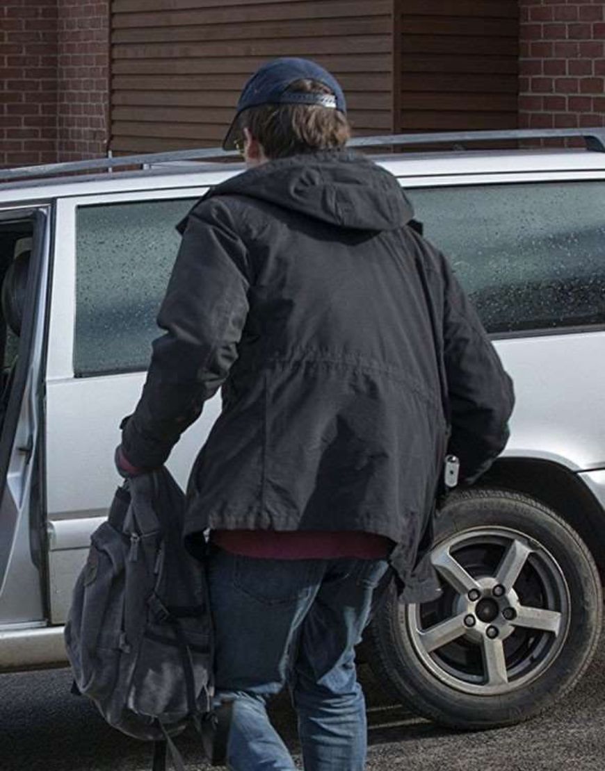 Black Mirror Alex Lawther Robert Daly Black Cotton Jacket