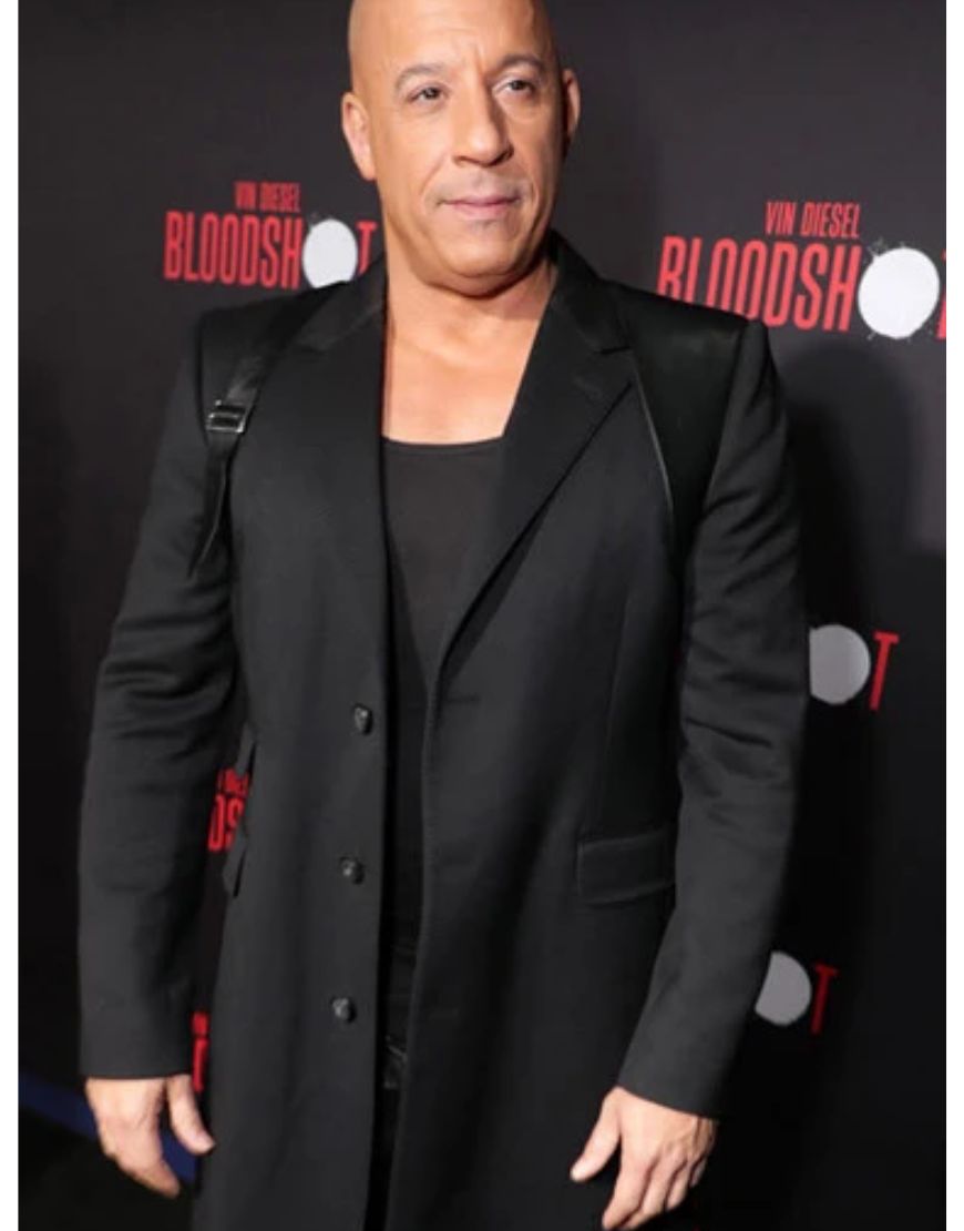 Bloodshot Premiere Vin Diesel Ray Garrison Black Coat