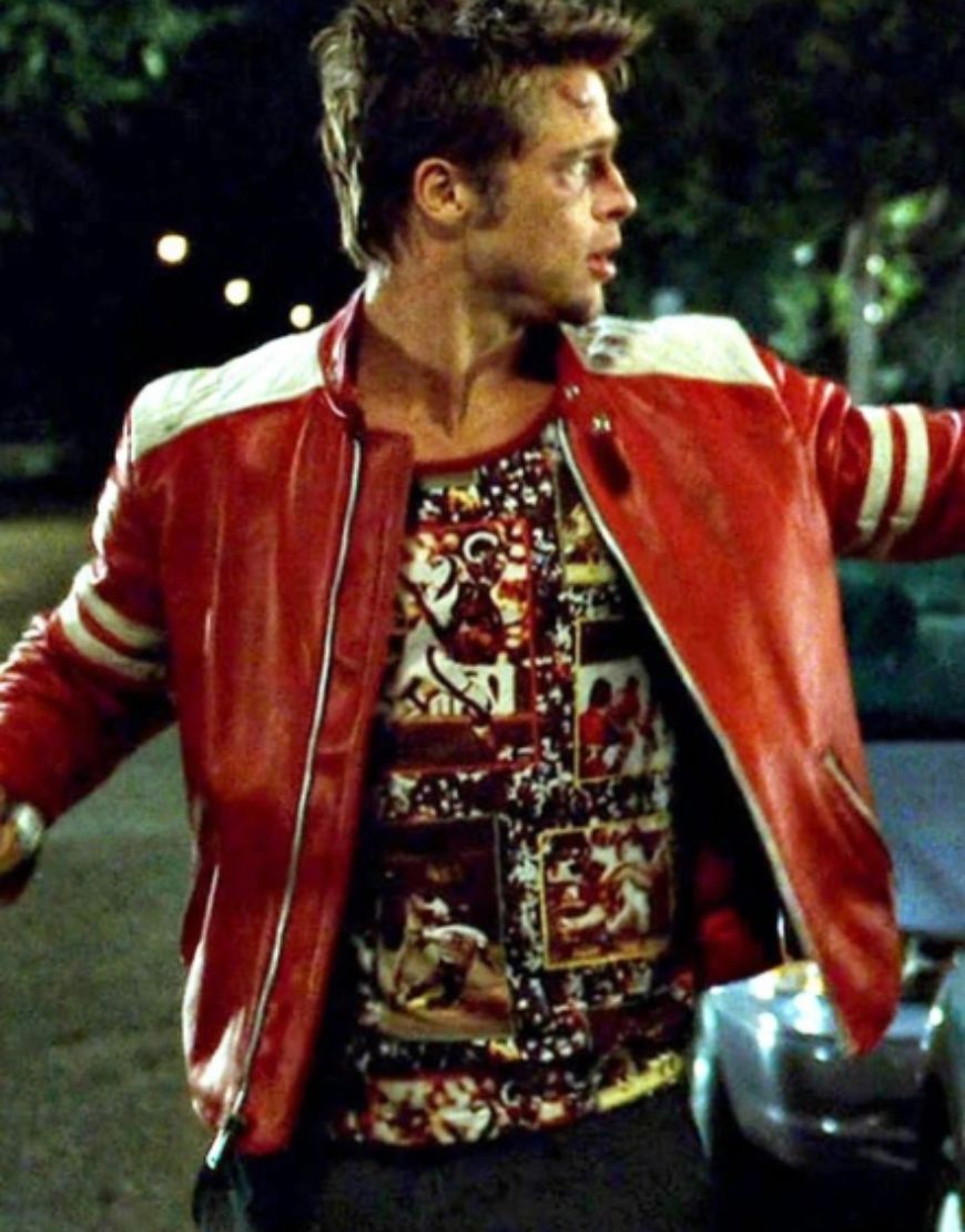 Fight Club Brad Pitt Tyler Durden Leather Jacket