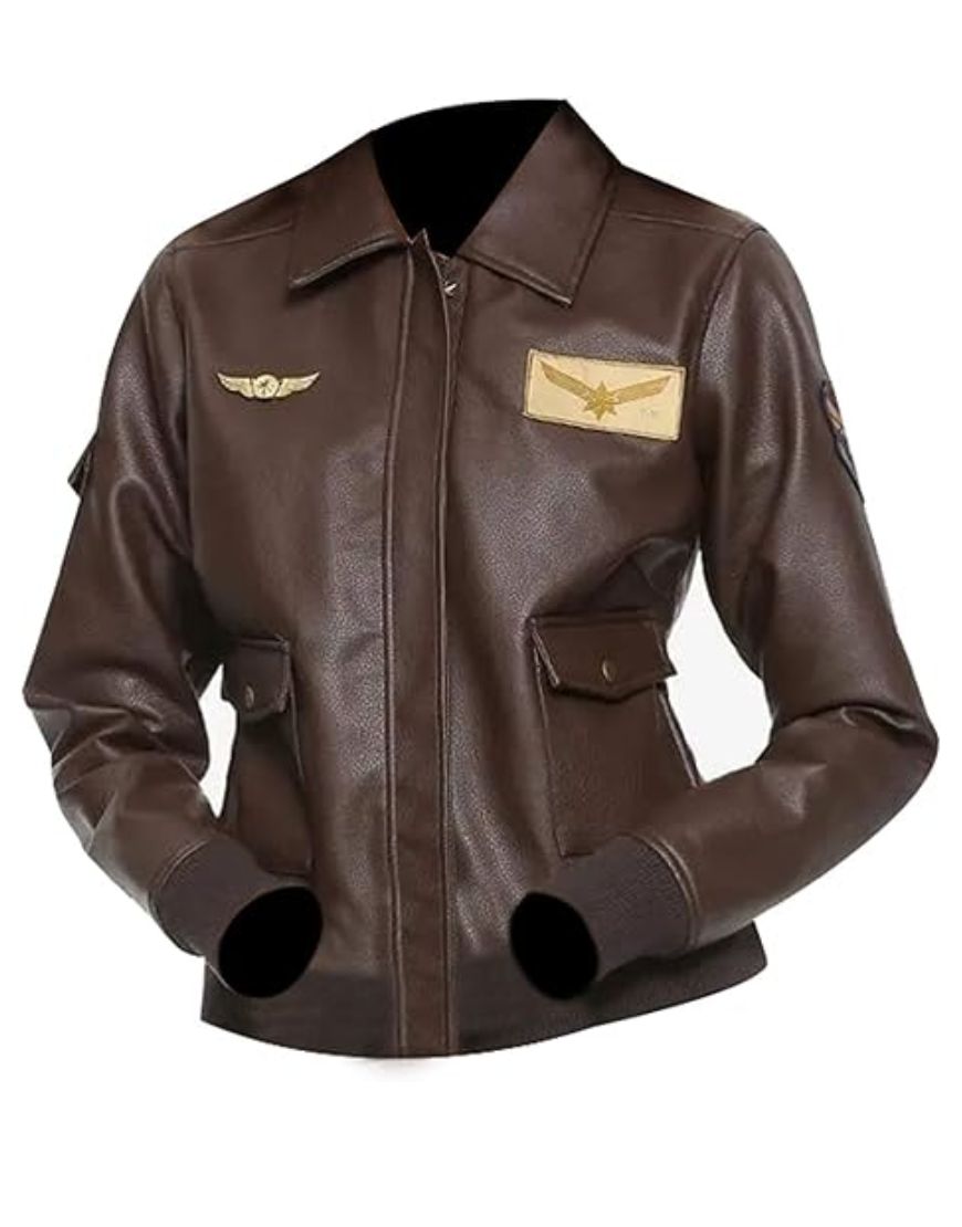 Captain Marvel Carol Danvers Brie Larson Flight Pilot Jacket