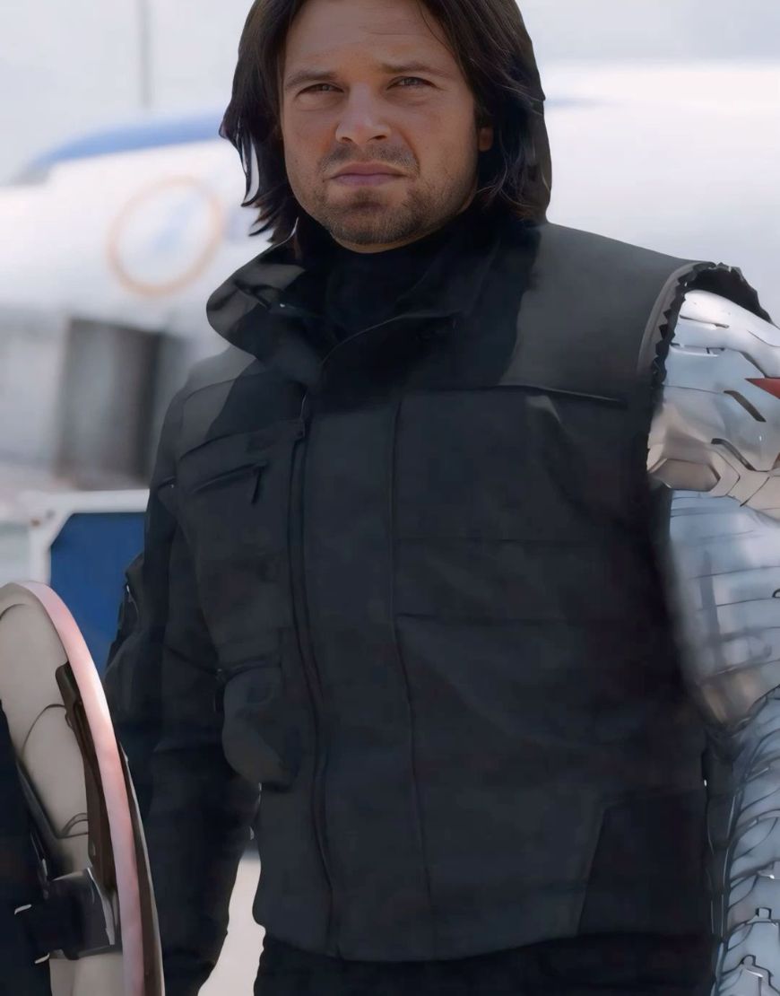 Captain America Civil War Bucky Barnes Sebastian Stan Costume Jacket