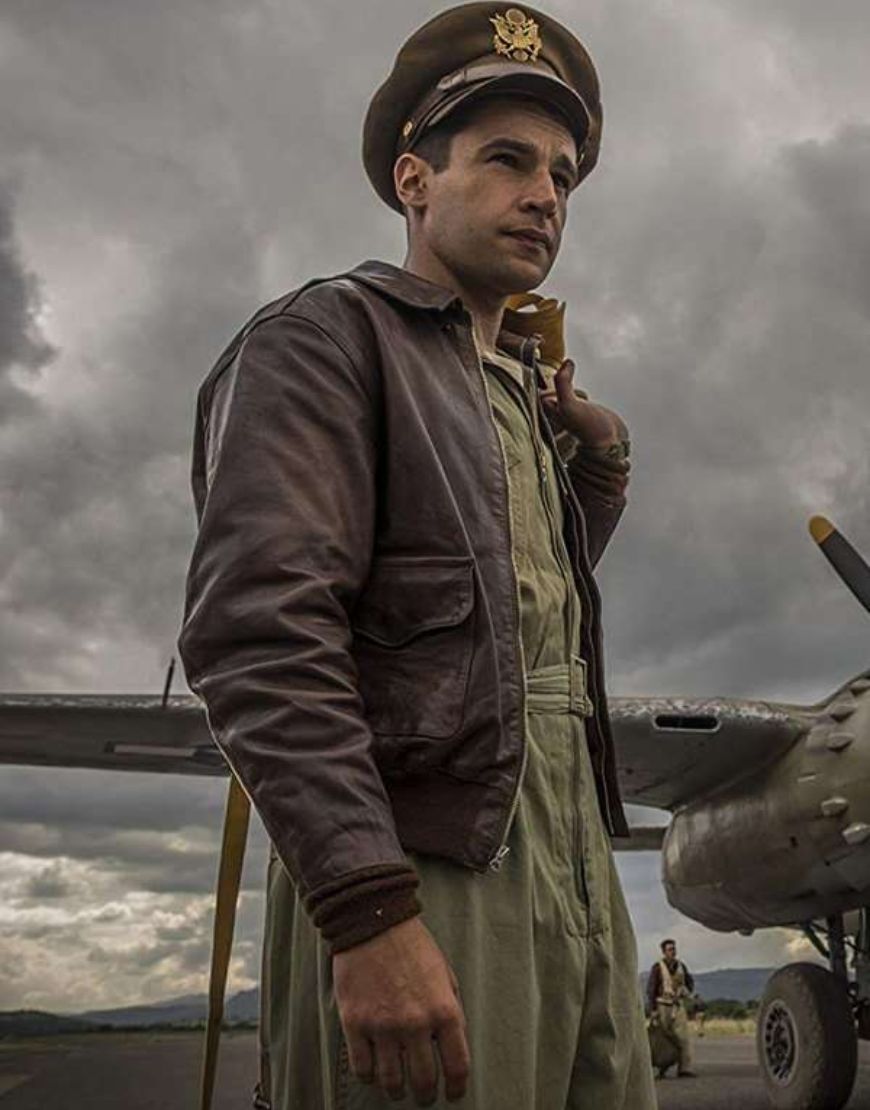 Catch 22 Christopher Abbott Yossarian Brown Leather Jacket