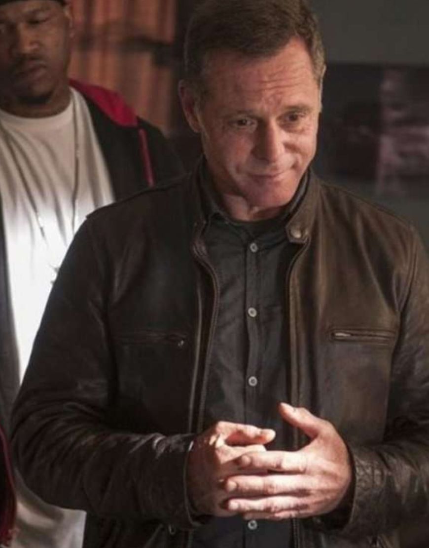 Chicago PD Hank Voight Brown Leather Jacket